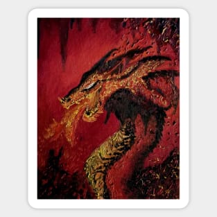 Dragon oil paint Sticker